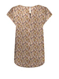 Only Blusa Donna 15222174 Dull Gold 716 Abstract Zigzag - Marrone