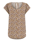 Only Blusa Donna 15222174 Dull Gold 716 Abstract Zigzag - Marrone