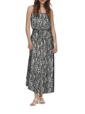 Only Vestito Longuette Donna 15222217 Vaporous Gray 726 Hawaii Leave - Nero