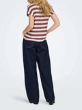 Only T-shirt Lira Bianco Donna 15252103 Spiced Apple Cloud Dancer - Rosso