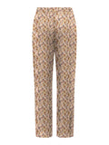 Only Pantalone Straight Donna 15264446 Dull Gold 716 Abstract Zigzag - Marrone