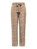 Only Pantalone Straight Donna 15264446 Dull Gold 716 Abstract Zigzag - Marrone