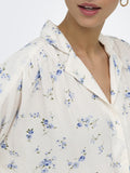 Only Camicia Casual Donna 15281497 Cloud Dancer Nira Flower - Bianco