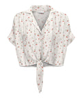 Only Camicia Casual Paula Donna 15281497 Cloud Dancer Luna Flower - Bianco