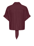 Only Camicia Casual Paula Donna 15281497 Maroon Banner - Bordeaux