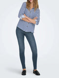 Only Camicia Casual Donna 15281677 Peacoat White - Blu