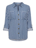 Only Camicia Casual Donna 15281677 Peacoat White - Blu
