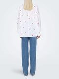 Only Camicia Casual New Lina Donna 15283743 Bright White Heart - Bianco