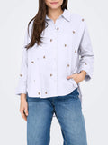 Only Camicia Casual Donna 15283743 Bright White Light Teddy - Bianco