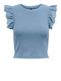 Only Canotta Donna 15308890 Soft Chambray - Celeste