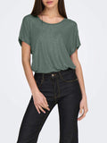 Only Maglia Donna 15315976 Laurel Wreath Silver Glitter - Verde