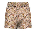 Only Shorts Donna 15317850 Dull Gold 716 Abstract Zigzag - Marrone