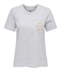 Only T-shirt Donna 15317989 Light Grey Melange Darling - Grigio