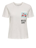 Only T-shirt Donna 15317989 Cloud Dancer Scooter - Bianco