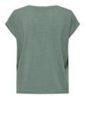 Only T-shirt Donna 15318422 Laurel Wreath Gold Lurex Strip - Verde