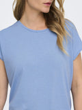 Only T-shirt Donna 15318422 Open Air Gold Lurex Stripe - Celeste