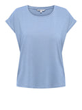 Only T-shirt Donna 15318422 Open Air Gold Lurex Stripe - Celeste
