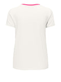Only T-shirt Donna 15318959 Cloud Dancer Flamingo - Bianco