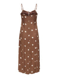 Only Vestito Midi Donna 15322844 Cocoa Brown Pretty Dots - Marrone