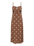Only Vestito Midi Donna 15322844 Cocoa Brown Pretty Dots - Marrone