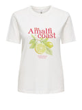 Only T-shirt Donna 15327666 Cloud Dancer Amalfi - Bianco