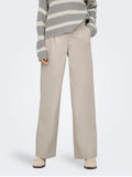 Only Pantalone Palazzo Carrie Mw Pleat Chino Donna 15334261 Chateau Gray - Beige