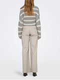 Only Pantalone Palazzo Carrie Mw Pleat Chino Donna 15334261 Chateau Gray - Beige