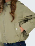 Only Giubbino Bealo Hood Donna 15336162 Aloe Silver Trim - Verde