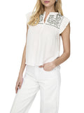 Only Top Donna 15337374 Cloud Dancer Kalamata Emb - Bianco