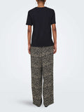 Only Pantalone Palazzo Donna 15341492 Black Katty Animal - Nero