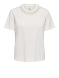 Only T-shirt Donna 15343568 Cloud Dancer Mother Of Pearl N - Bianco