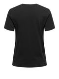 Only T-shirt Donna 15343771 Black Three Hearts Chest Rhnst - Nero