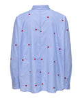 Only Camicia Casual New Lina Donna 15344336 Moonlight Blue Stripew. Red he - Celeste