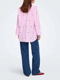 Only Camicia Casual New Lina Donna 15344336 Lilac Sachet Bright White - Rosa