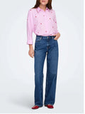 Only Camicia Casual New Lina Donna 15344336 Lilac Sachet Bright White - Rosa