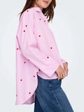 Only Camicia Casual New Lina Donna 15344336 Lilac Sachet Bright White - Rosa