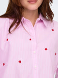 Only Camicia Casual New Lina Donna 15344336 Lilac Sachet Bright White - Rosa