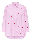Only Camicia Casual New Lina Donna 15344336 Lilac Sachet Bright White - Rosa