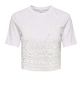 Only Top Donna 15346327 Bright White Bright White Lace - Bianco