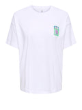 Only T-shirt Donna 15346761 Bright White Sardinas Frescas - Bianco
