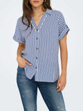 Only Camicia Casual Donna 15348758 Peacoat White - Blu