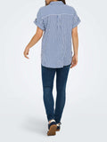 Only Camicia Casual Donna 15348758 Peacoat White - Blu