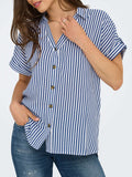 Only Camicia Casual Donna 15348758 Peacoat White - Blu