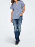 Only Camicia Casual Donna 15348758 Peacoat White - Blu