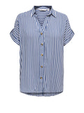 Only Camicia Casual Donna 15348758 Peacoat White - Blu