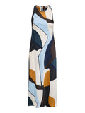 Only Vestito Longuette Donna 15354751 Navy Blazer Mega Geometric - Multicolore