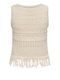 Only Gilet Donna 15364856 Ecru Fmop Button - Avorio