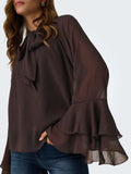 Only Blusa Peninna Donna 15367241 Coffee Bean - Marrone
