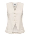 Only Gilet Donna 15367399 Cloud Dancer - Bianco
