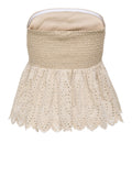Only Top Donna 15367426 Olive Gray Bright White Emb - Avorio